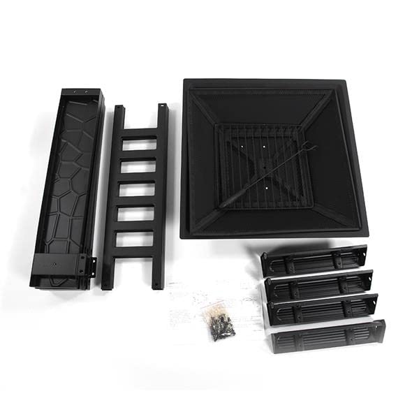 32 Inch Wood Burning Metal Fire Pit with Spark Screen and Poker U13741