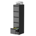 5 Drawer Black Filing Cabinet with Lock V998908