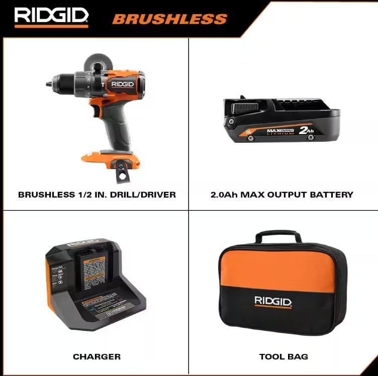 18V Brushless Cordless 1/2 in. Drill/Driver Kit with 2.0 Ah Battery and Charger X527