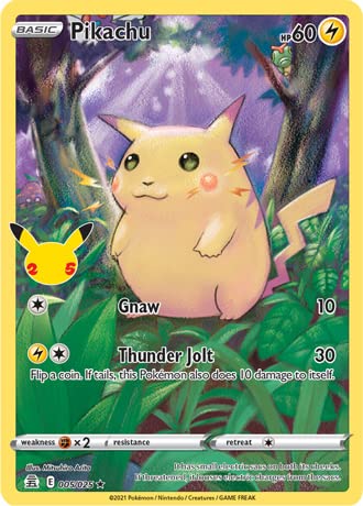 Pokémon Celebrations Pikachu 25th Anniversary Full Art Rare Holo I141358