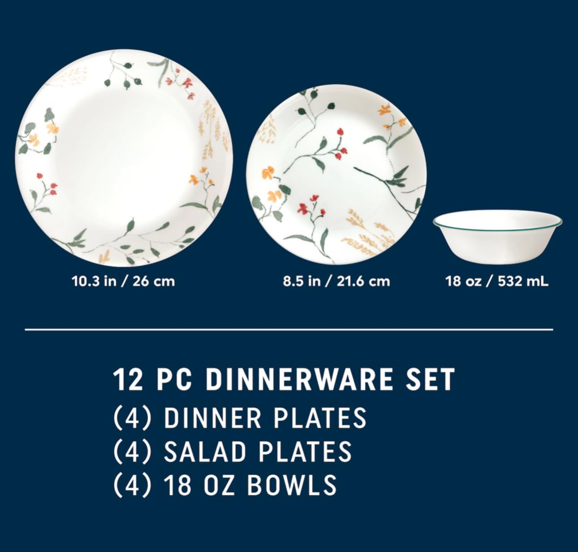 12-Piece Dinnerware Set I277