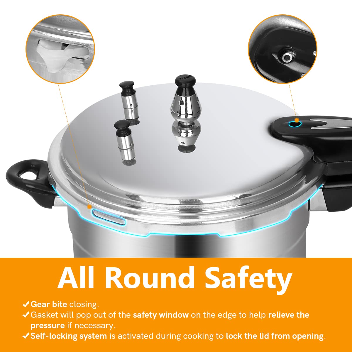 5.3 Qt Aluminum Stovetop Pressure Cooker & Canner W937789