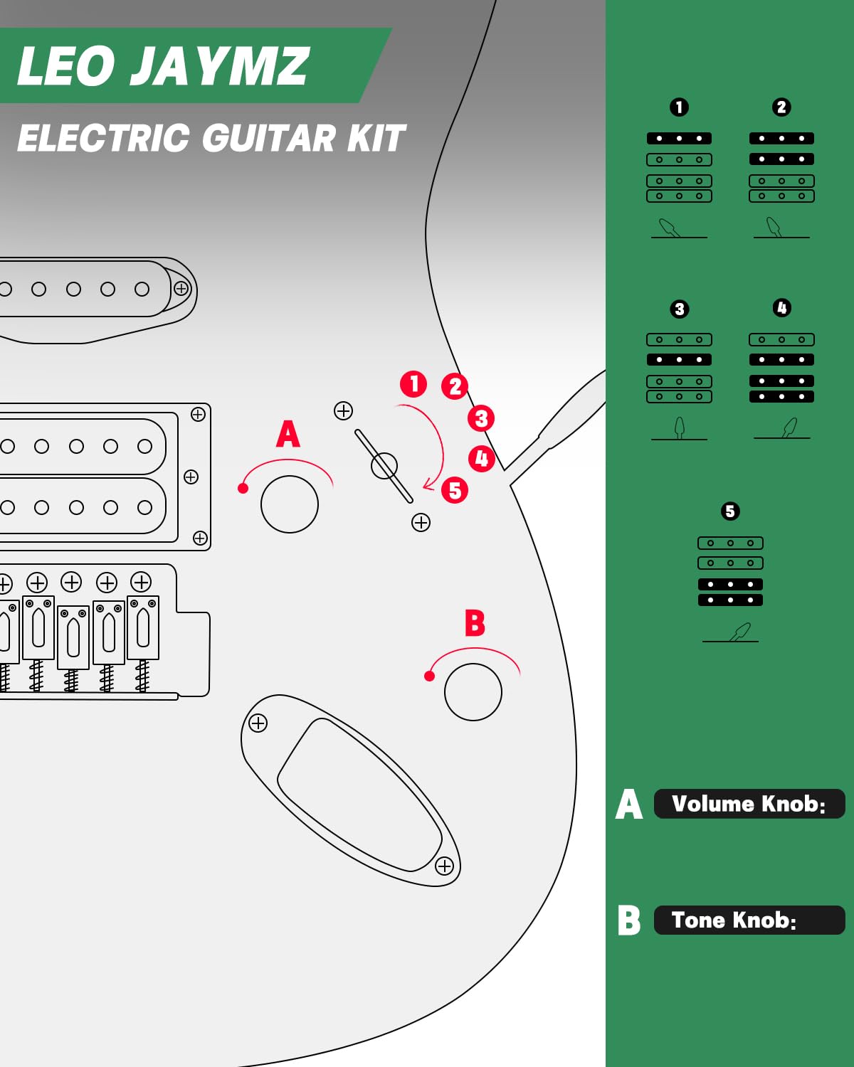 39" Full Size SSH Electric Guitar Starter Kit with Amp F69581