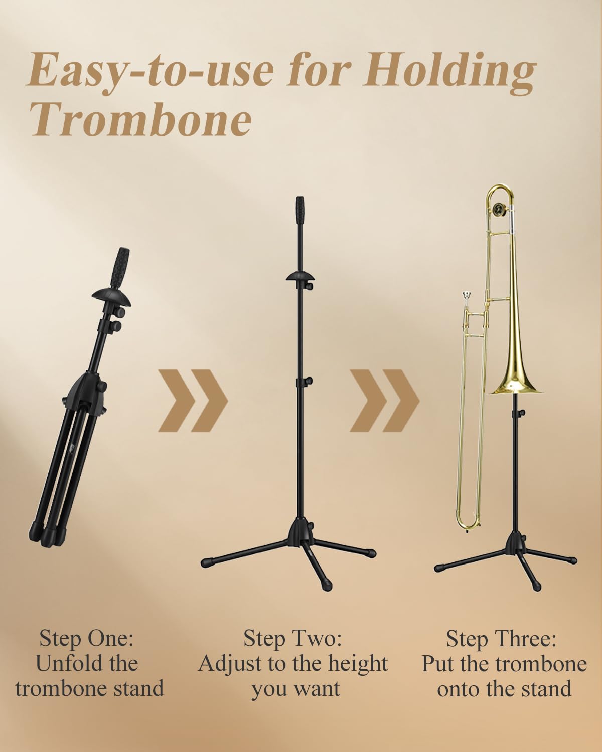 Adjustable Tenor Bass Trombone Stand with Bag L94153