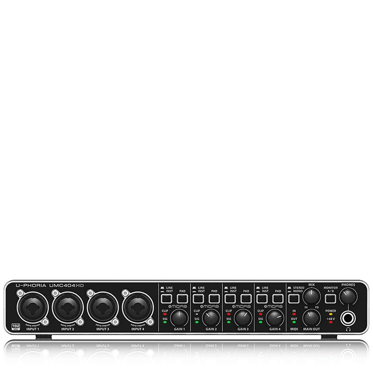 4x4 USB Audio/MIDI Interface with Mic Preamplifiers U808897