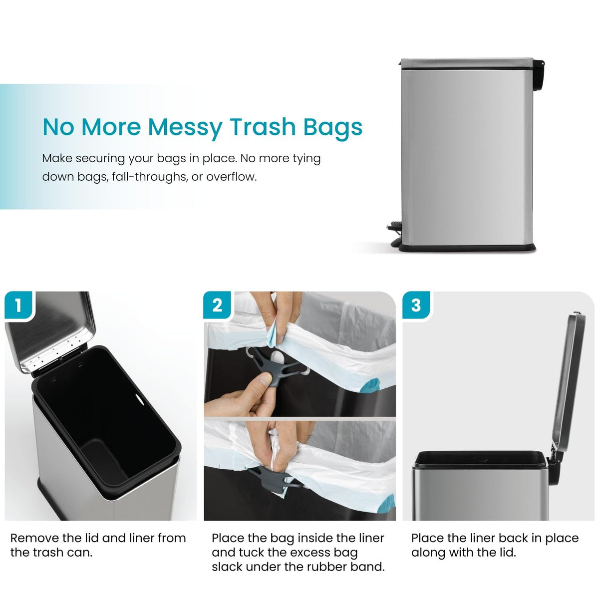 8 Gallon Kitchen Trash Can J786