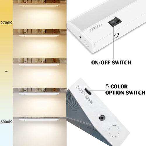 2 Packs Under Cabinet Lighting, 24in 18W Dimmable LED Light, 5 Color Temperature U625