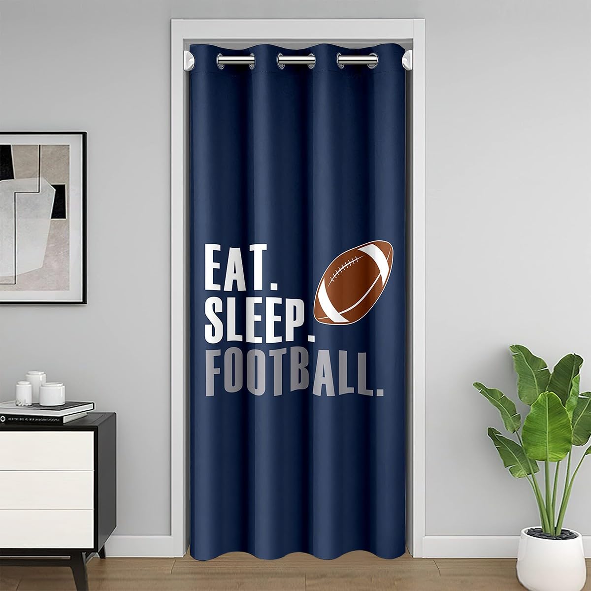 Football Doorway Curtain 34"x80" 1 Panel P365