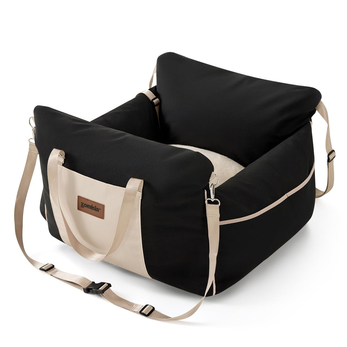Waterproof Dog Car Seat with Safety Leash, Black N17333