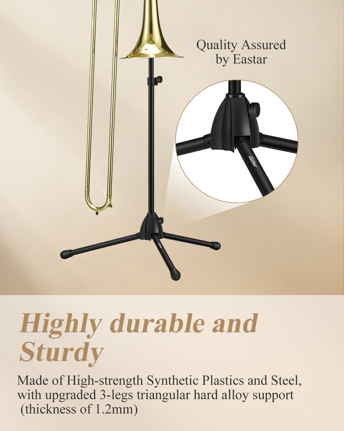 Adjustable Tenor Bass Trombone Stand with Bag L94153