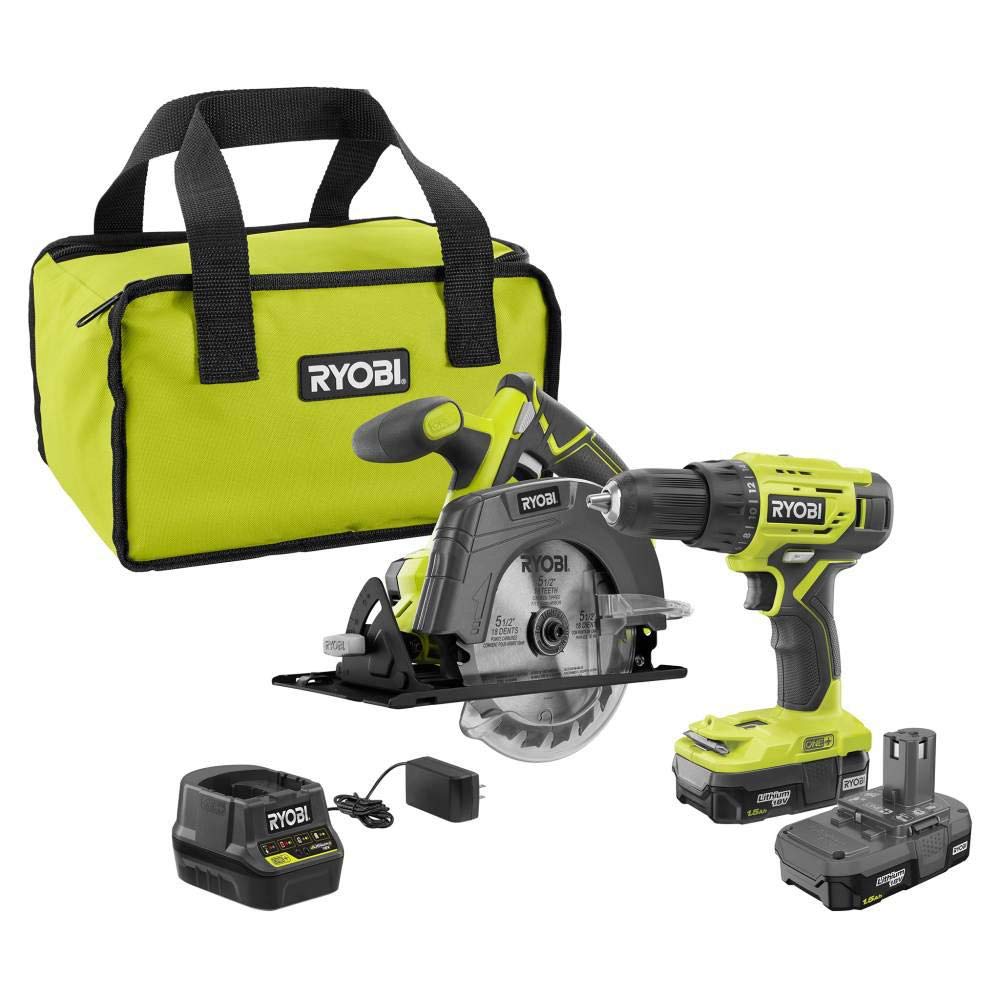 18V Drill and Circular Saw Starter Kit with Two 1.5Ah Batteries and Charger Z36483