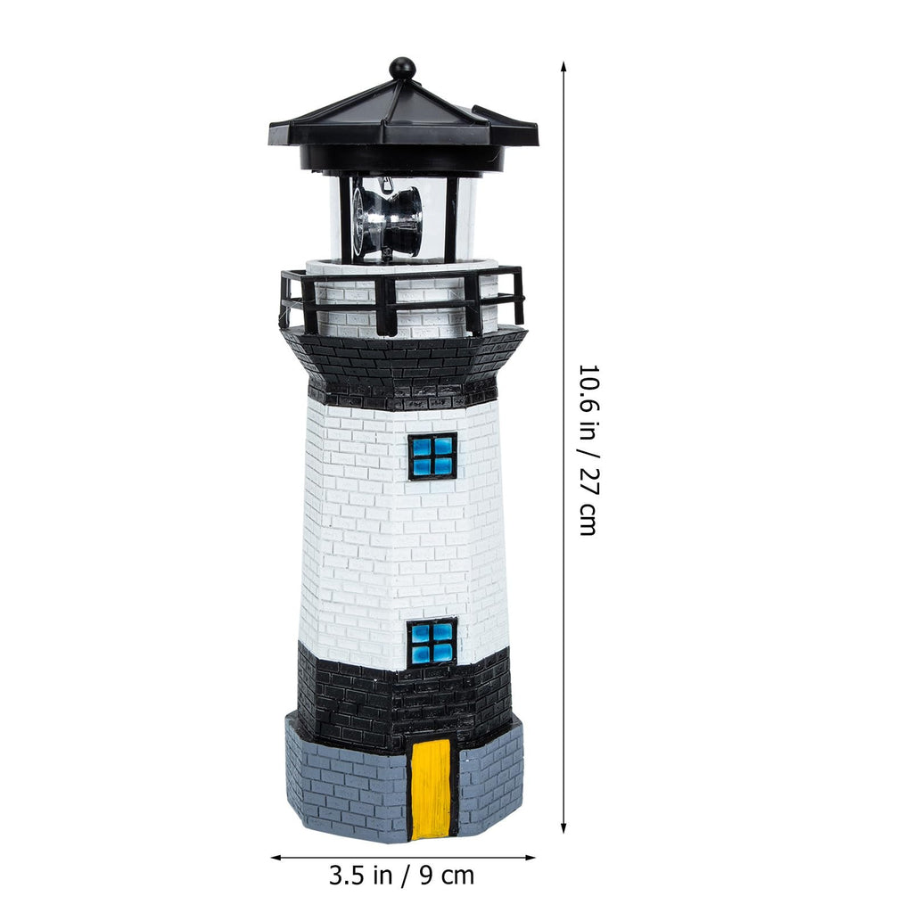 Solar Powered Resin Lighthouse Garden Decor B5335