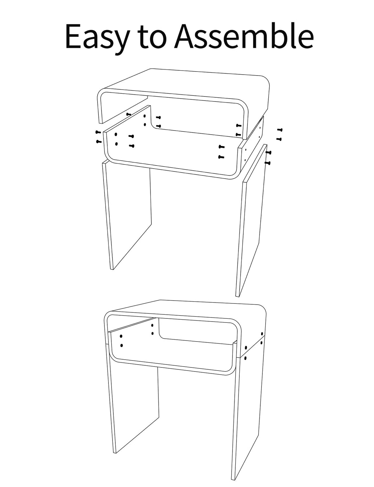 Clear Acrylic 2-Tier End Table M6278