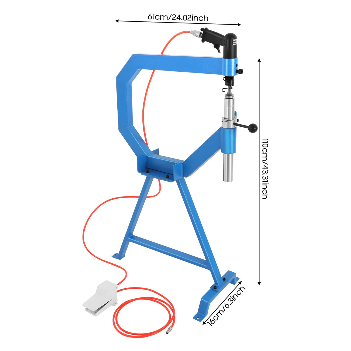 4" Pneumatic Planishing Hammer with Cast-Iron Stand D80207