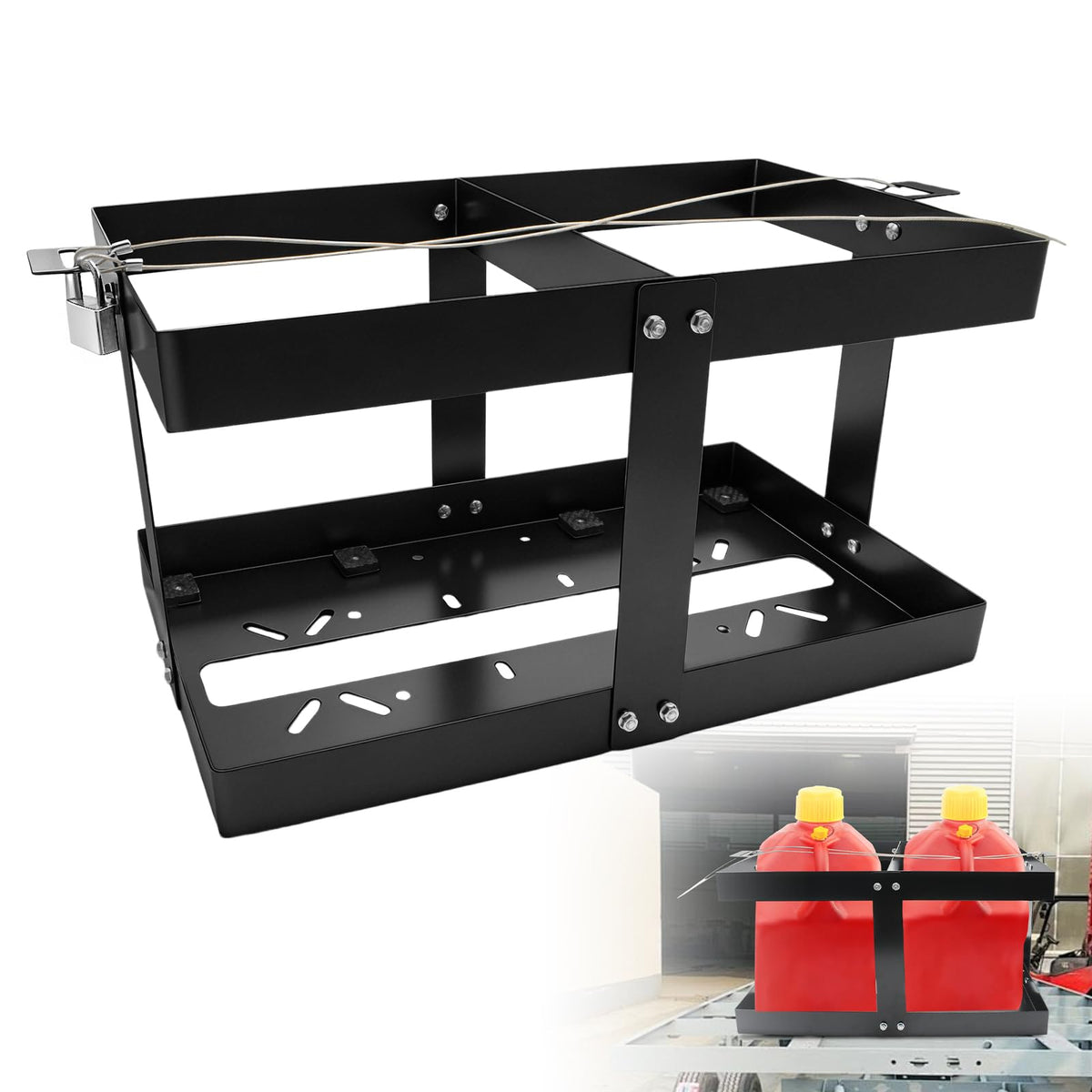 5 Gallon Fuel Jug Holder with Lock V90797