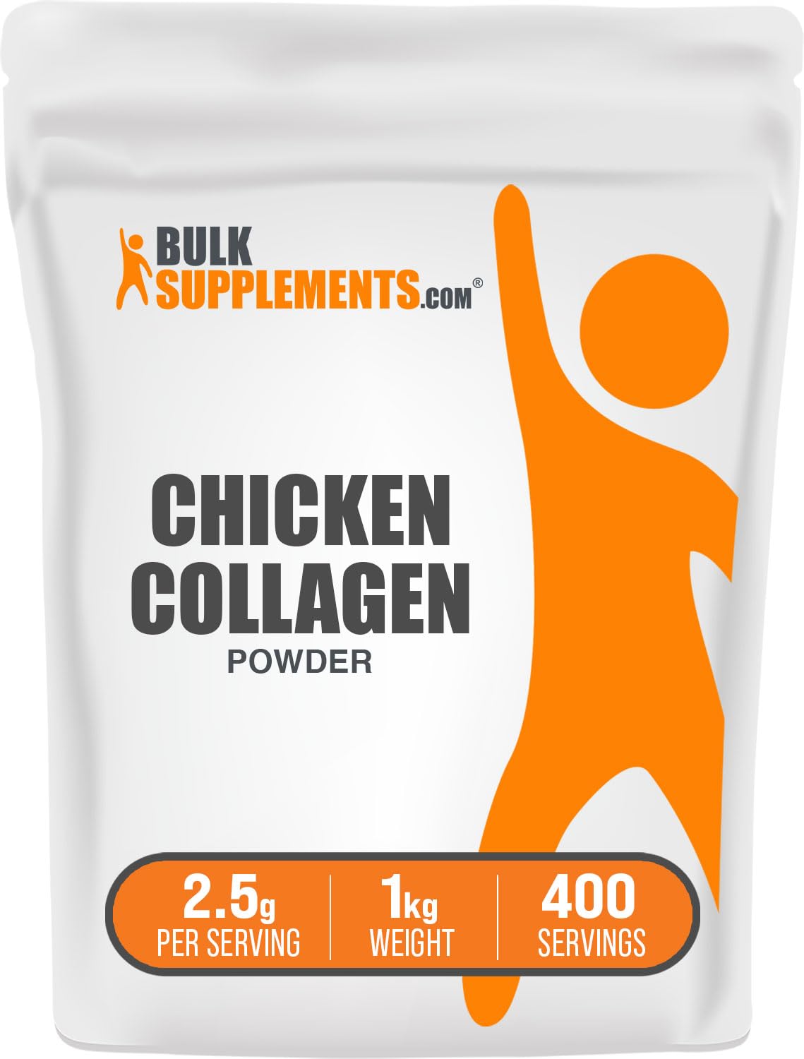 Chicken Collagen Powder, Hydrolyzed, Unflavored & Gluten Free, 1kg Z37871