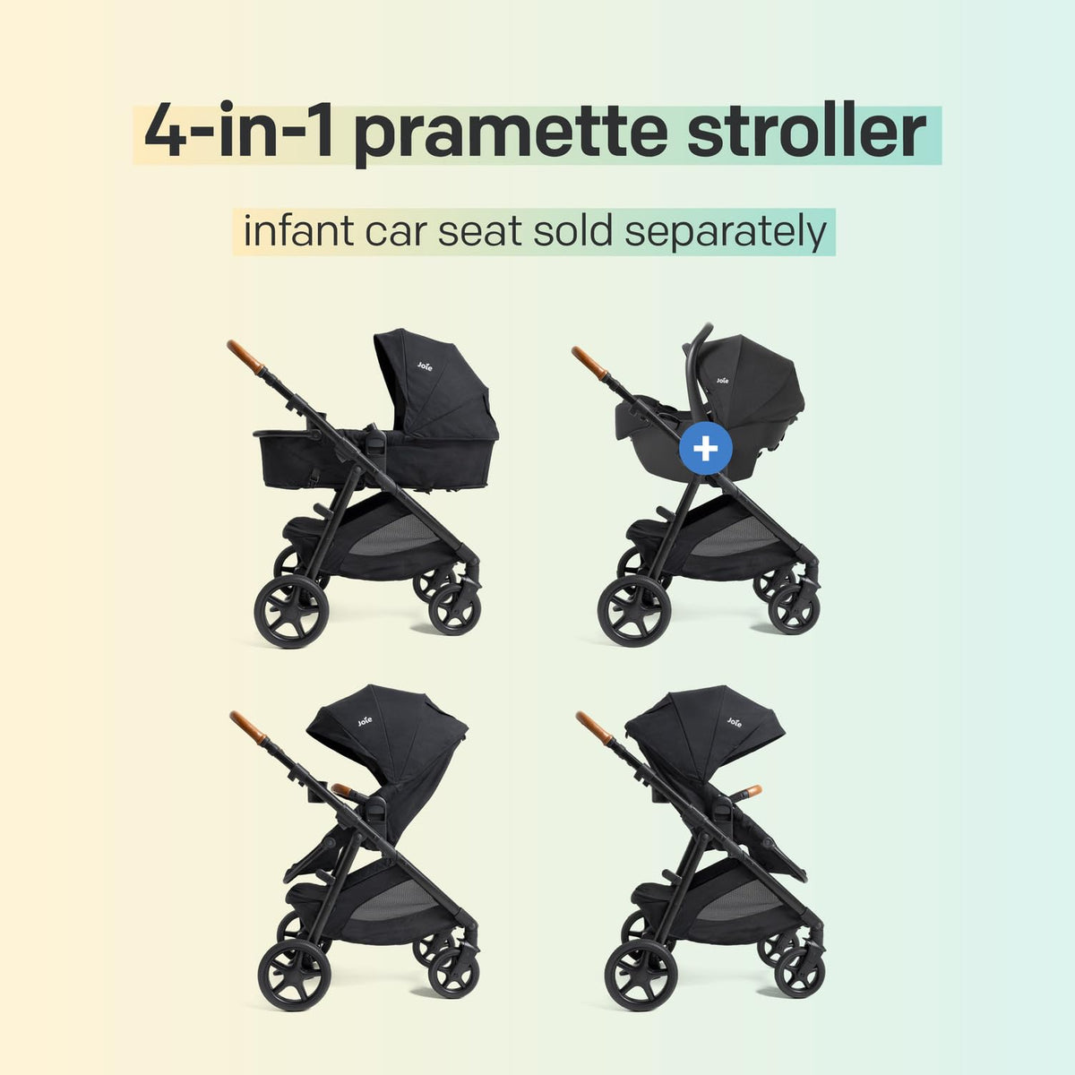 Lightweight 4-in-1 Stroller & Car Seat Travel System V577