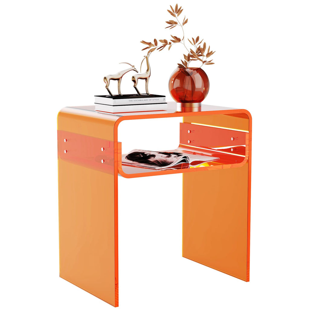 Clear Acrylic 2-Tier End Table M6278