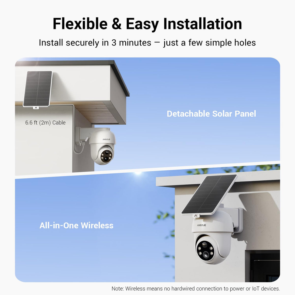 Wireless Outdoor Solar Powered 4-Cam Security Cameras Z91667