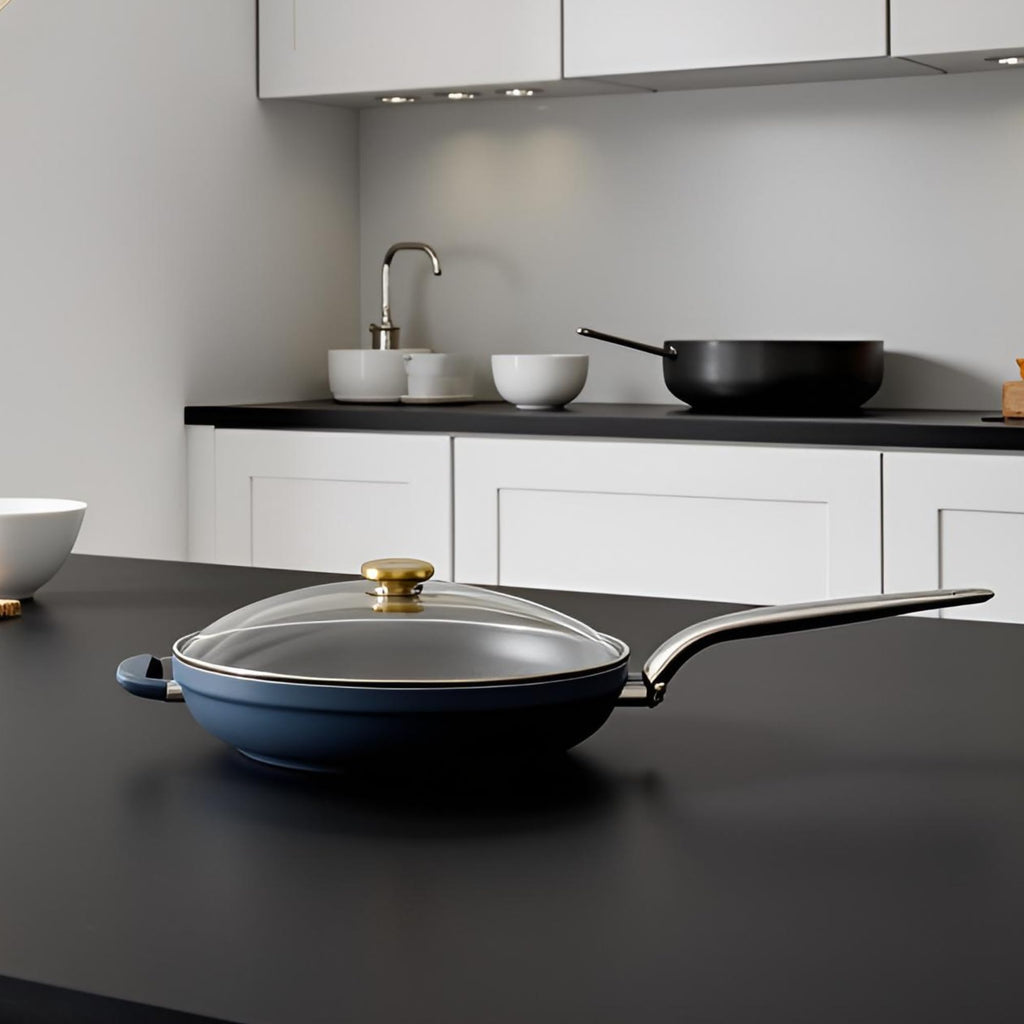 10" Tempered Glass Lid with Steam Vent & Stainless Steel Rim M490