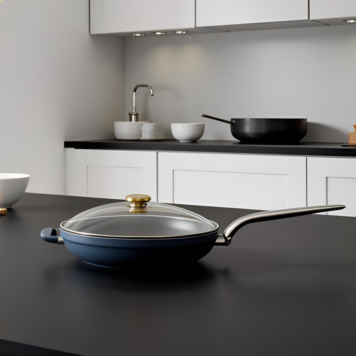 10" Tempered Glass Lid with Steam Vent & Stainless Steel Rim M490