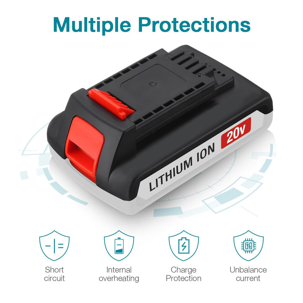 20v Max Replacement Battery for Cordless Power Tools W874