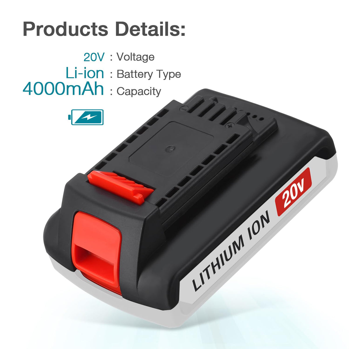20v Max Replacement Battery for Cordless Power Tools W874