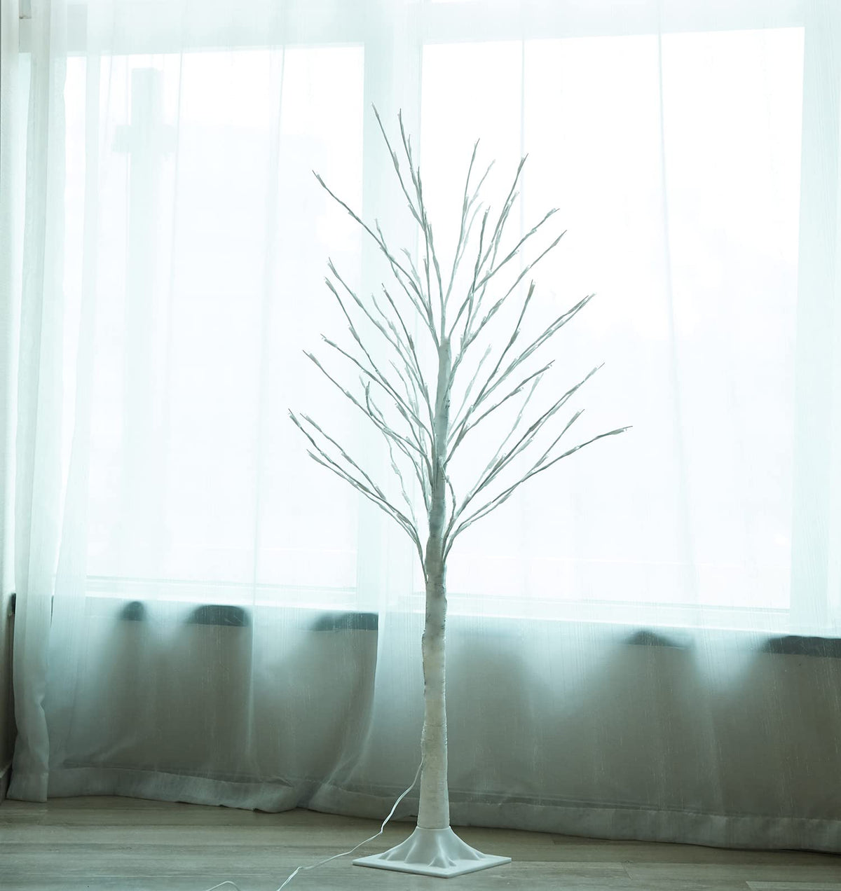 Lighted Birch Tree 4 Feet 160L LED Warm White F379085