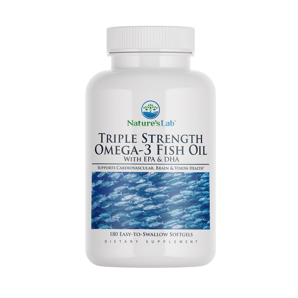 Triple Strength Omega-3 Fish Oil with EPA & DHA 180 Softgels E356726
