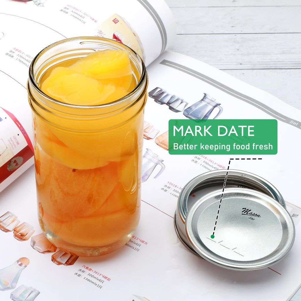 24 Pack 12 oz Mason Jars with Lids C95734