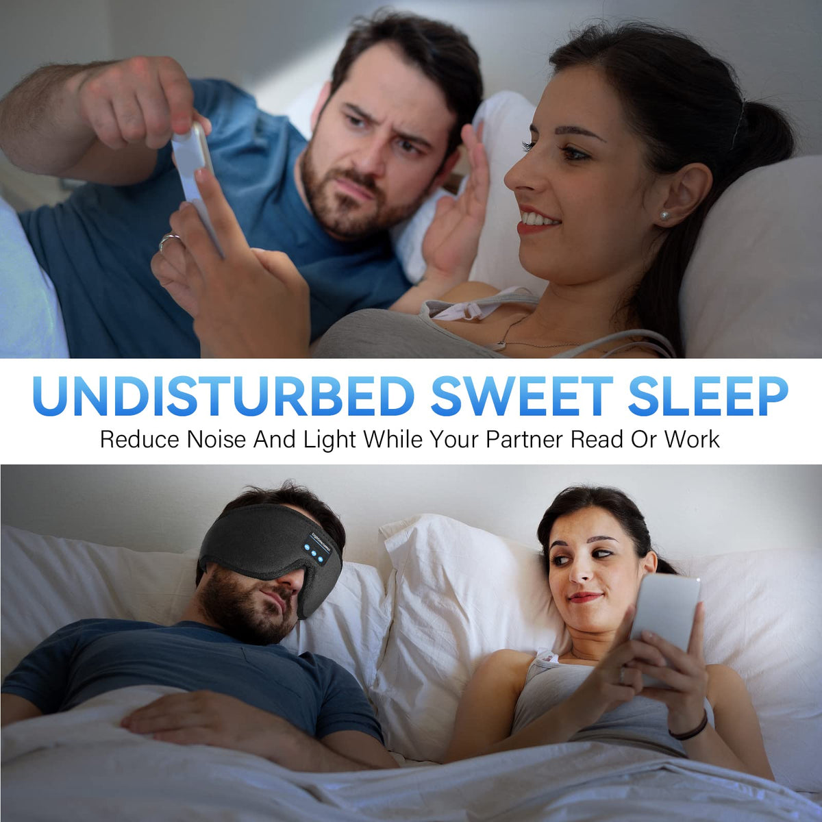 Bluetooth 5.0 Wireless 3D Eye Mask Sleep Headphones V3227