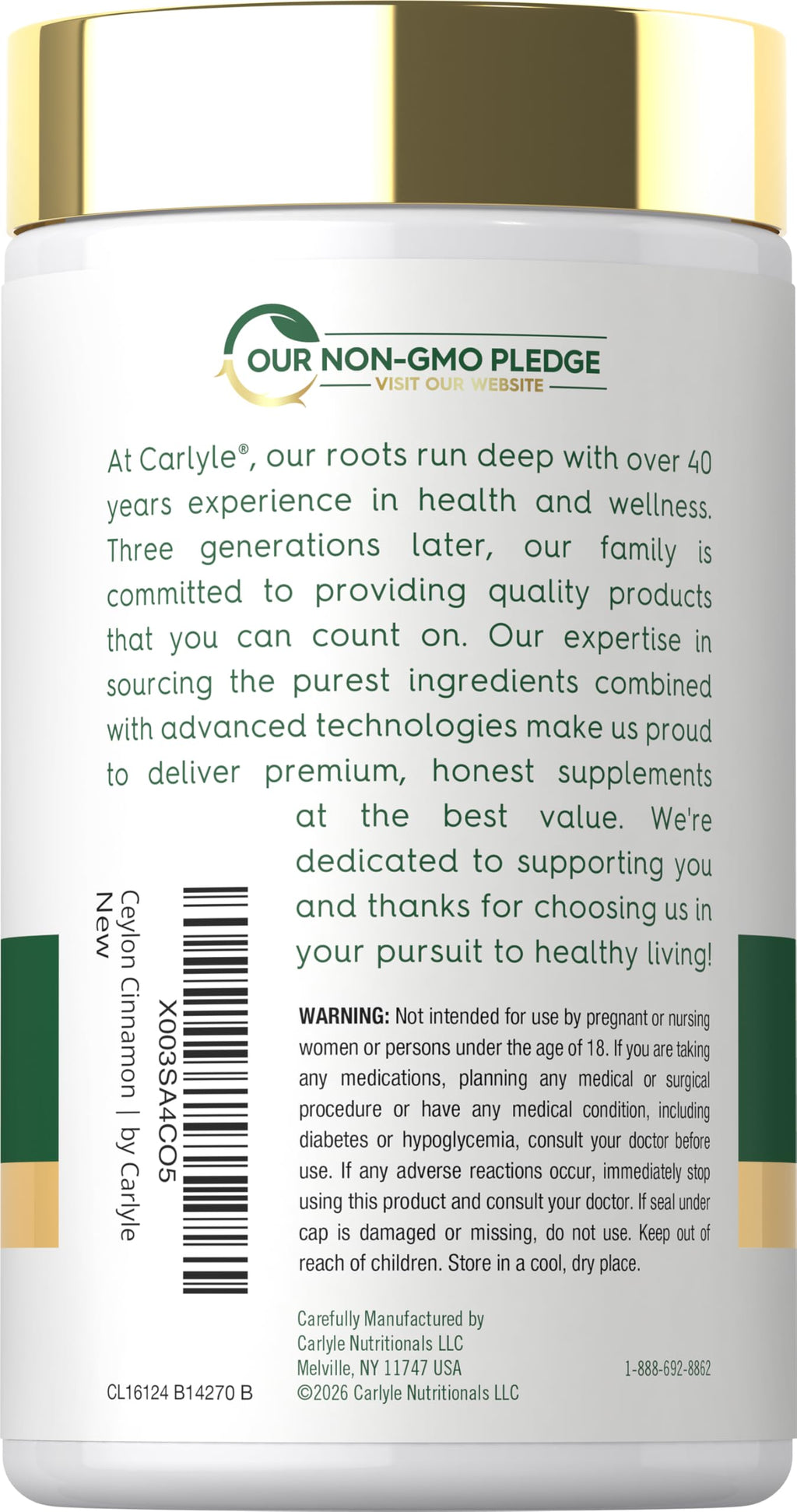 Cinnamon Capsules 120 Count M97608