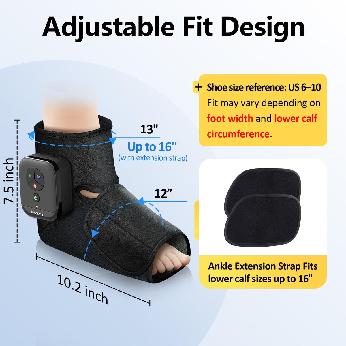 Portable Air Compression Foot Massager with Heat N81224