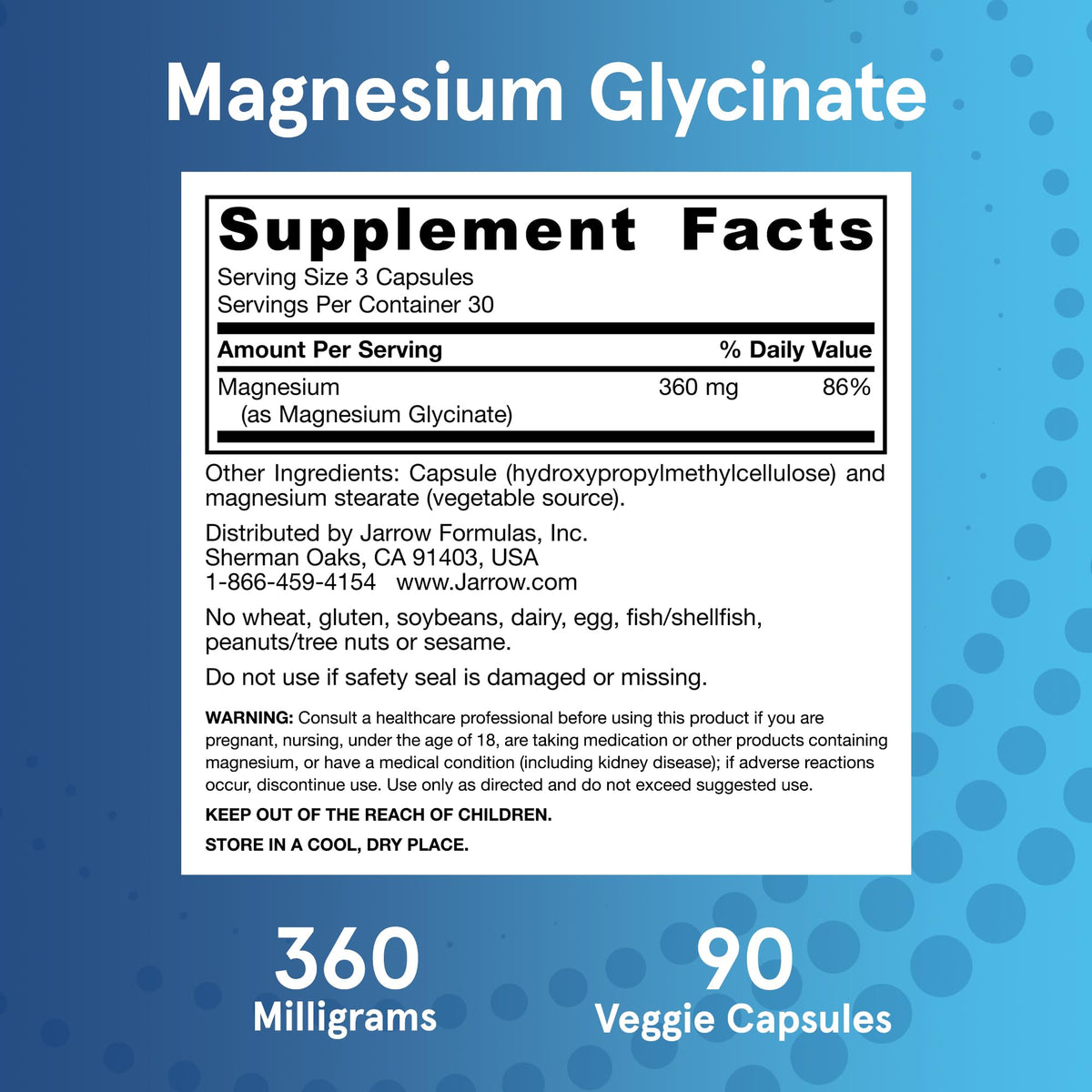 Magnesium Glycinate 90 Capsules J140421