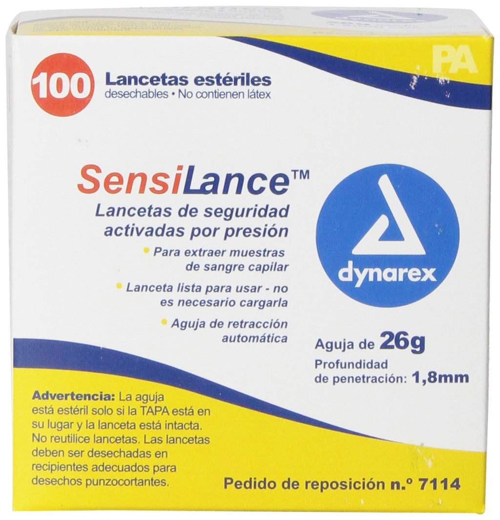 26 Gauge Sterile Safety Lancets 100 Count Q116