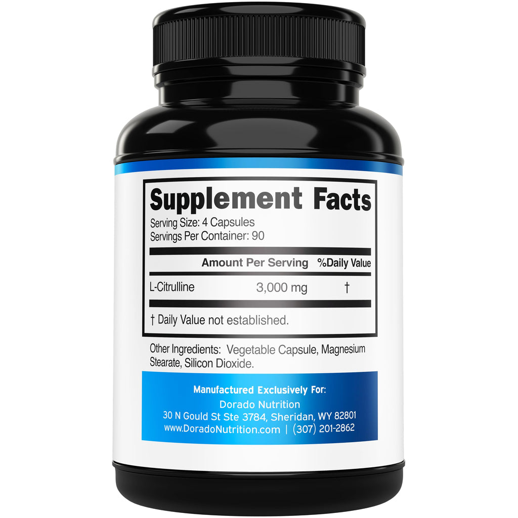 L Citrulline 3000mg 360 Capsules Vegan Non-GMO A55553
