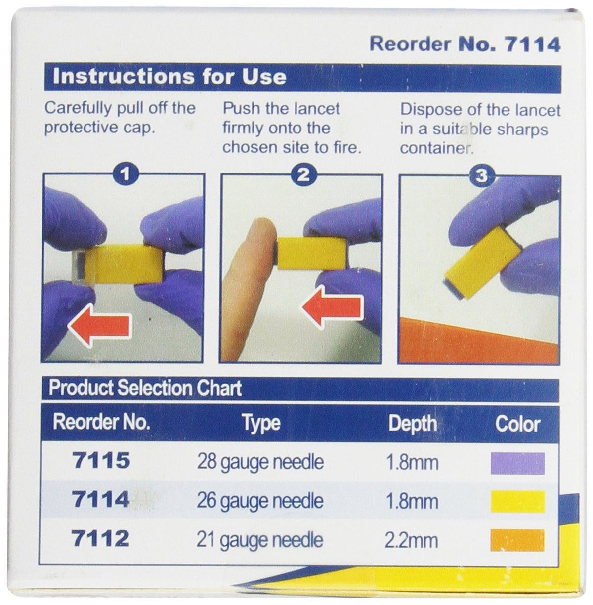 26 Gauge Sterile Safety Lancets 100 Count Q116