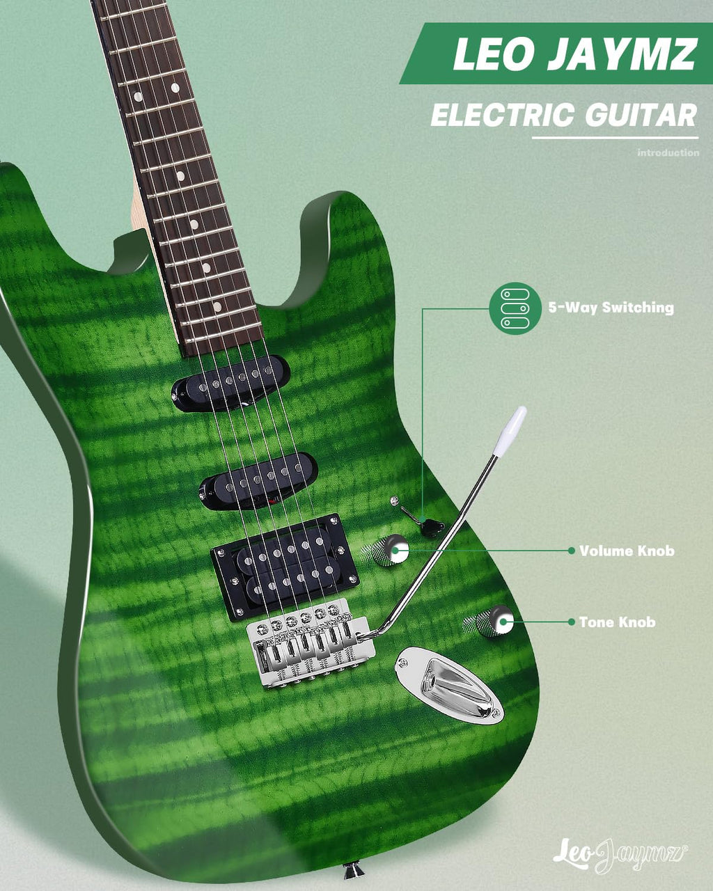 39" Full Size SSH Electric Guitar Starter Kit with Amp F69581