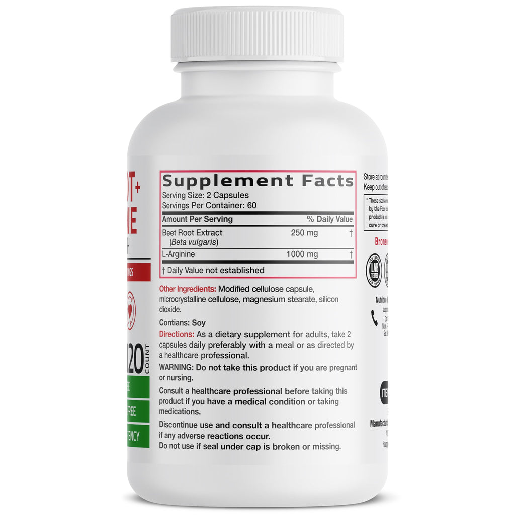 Beet Root L-Arginine 120 Capsules T4165