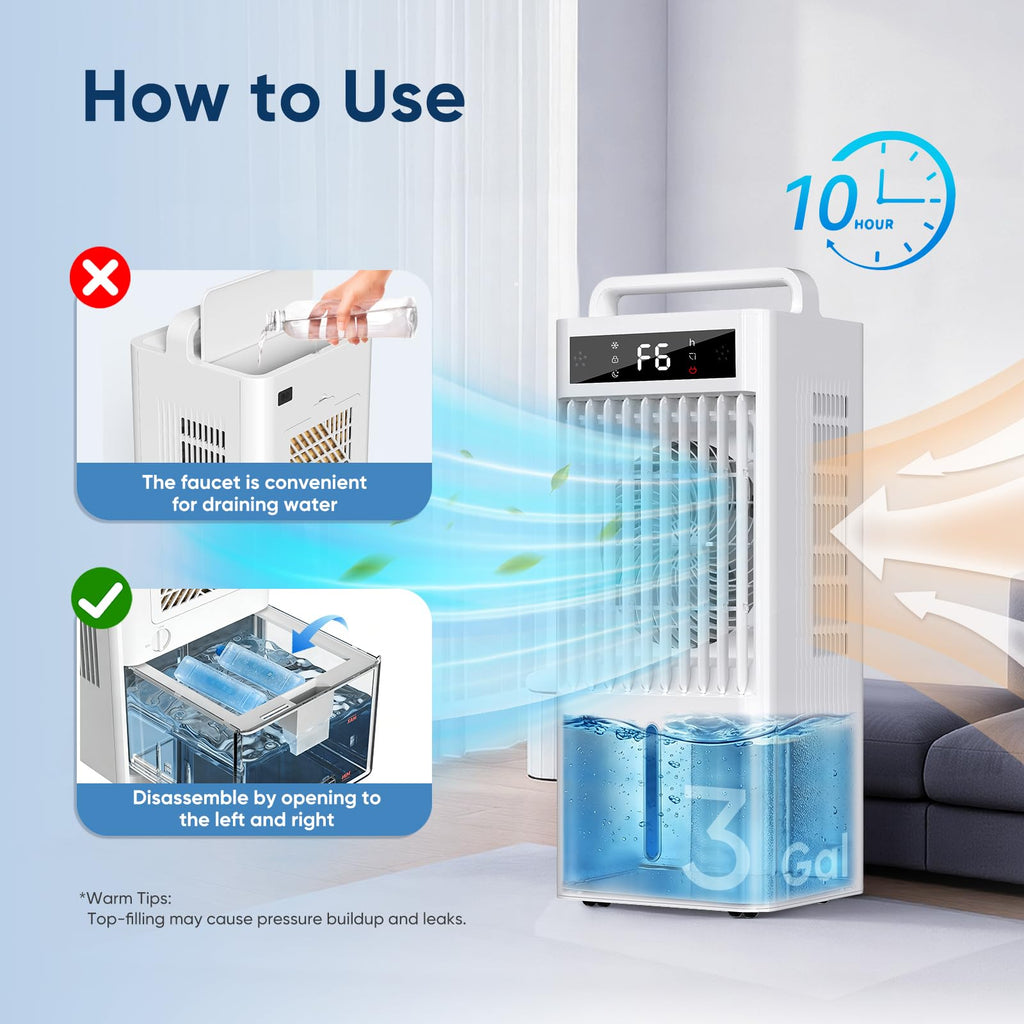 Portable 4-IN-1 Evaporative Air Cooler 3-Gal P673