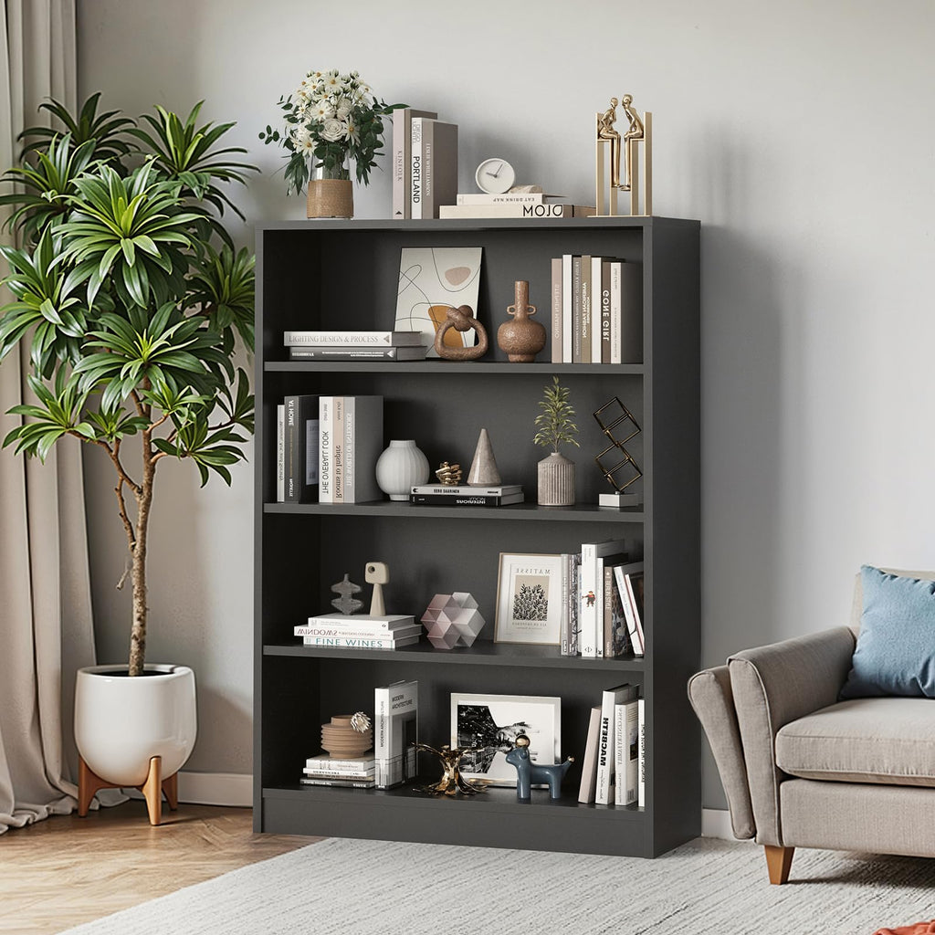 48 Inch 4-Shelf Wood Bookcase N167