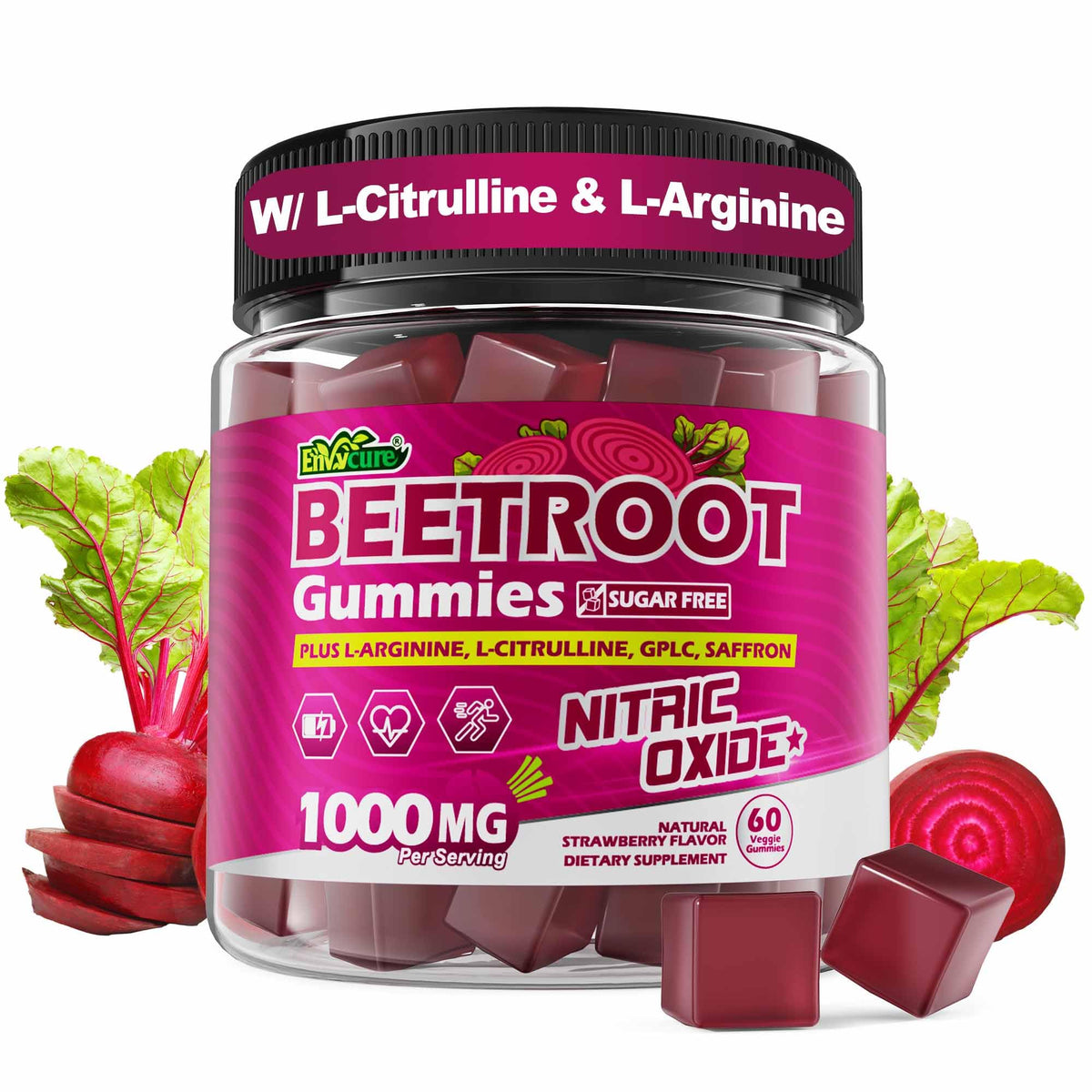 Sugar Free Beet Root Gummies with L-Citrulline & L-Arginine S75227