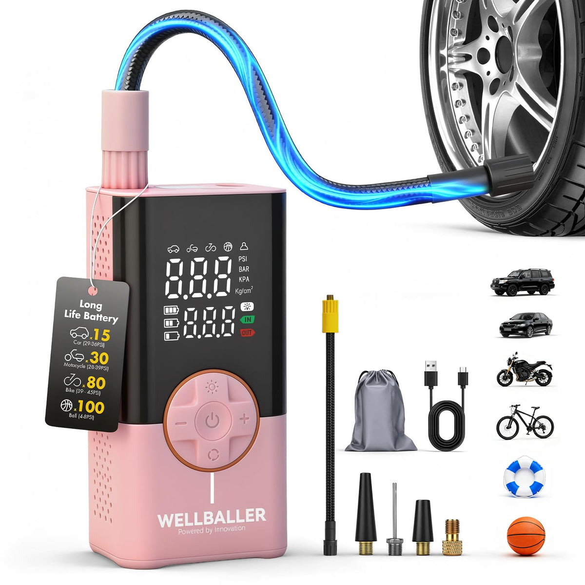 Portable Air Compressor with Digital Pressure Gauge I79499