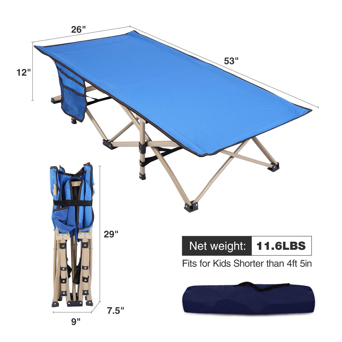 Kids Cot with Carry Bag W92084