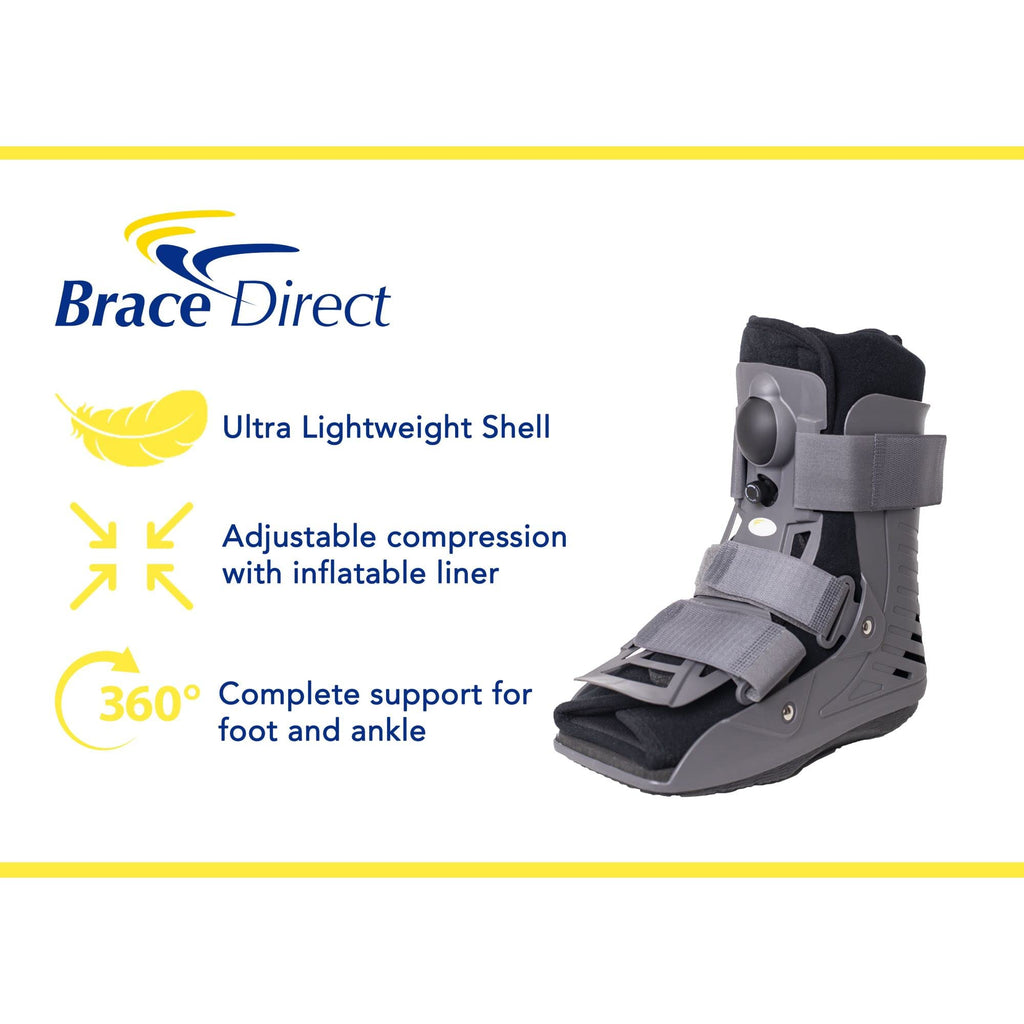 Ultra Light Short Full Shell Walking Boot + Reusable Ankle & Foot Ice Pack K2530