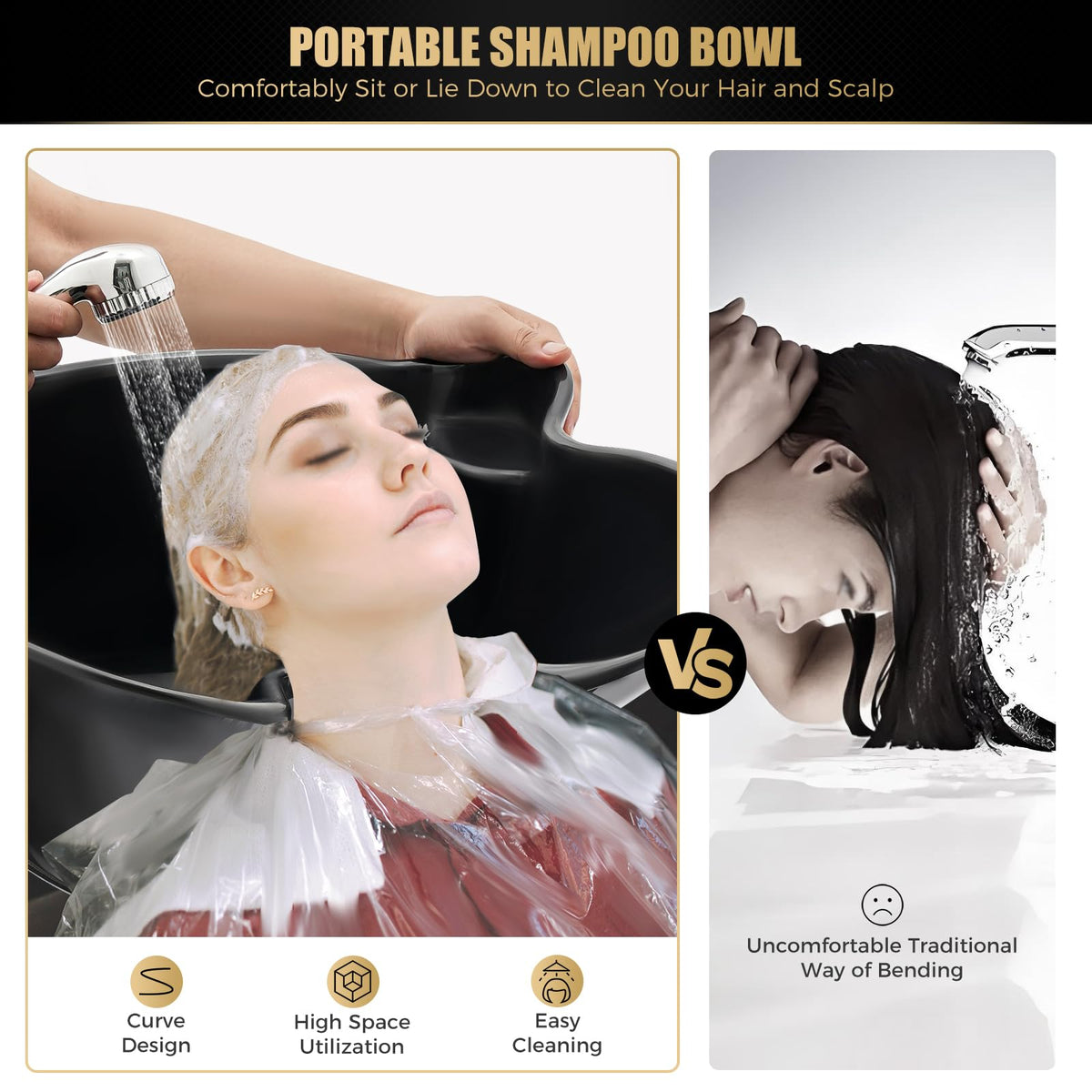 Portable Shampoo Bowl with Electric Pump and Sprayer K728746