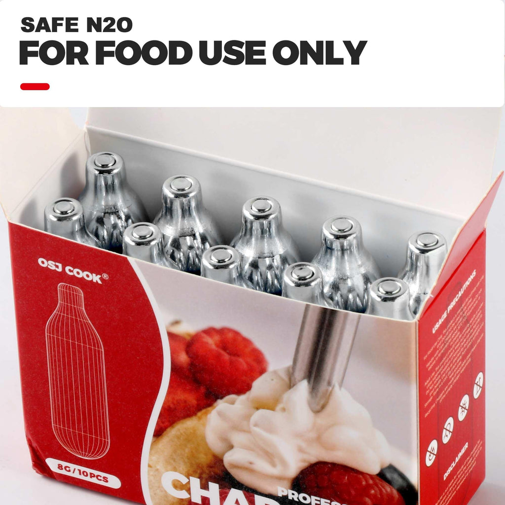 8g Whipped Cream Chargers 10-Pack N2O Cartridges T761