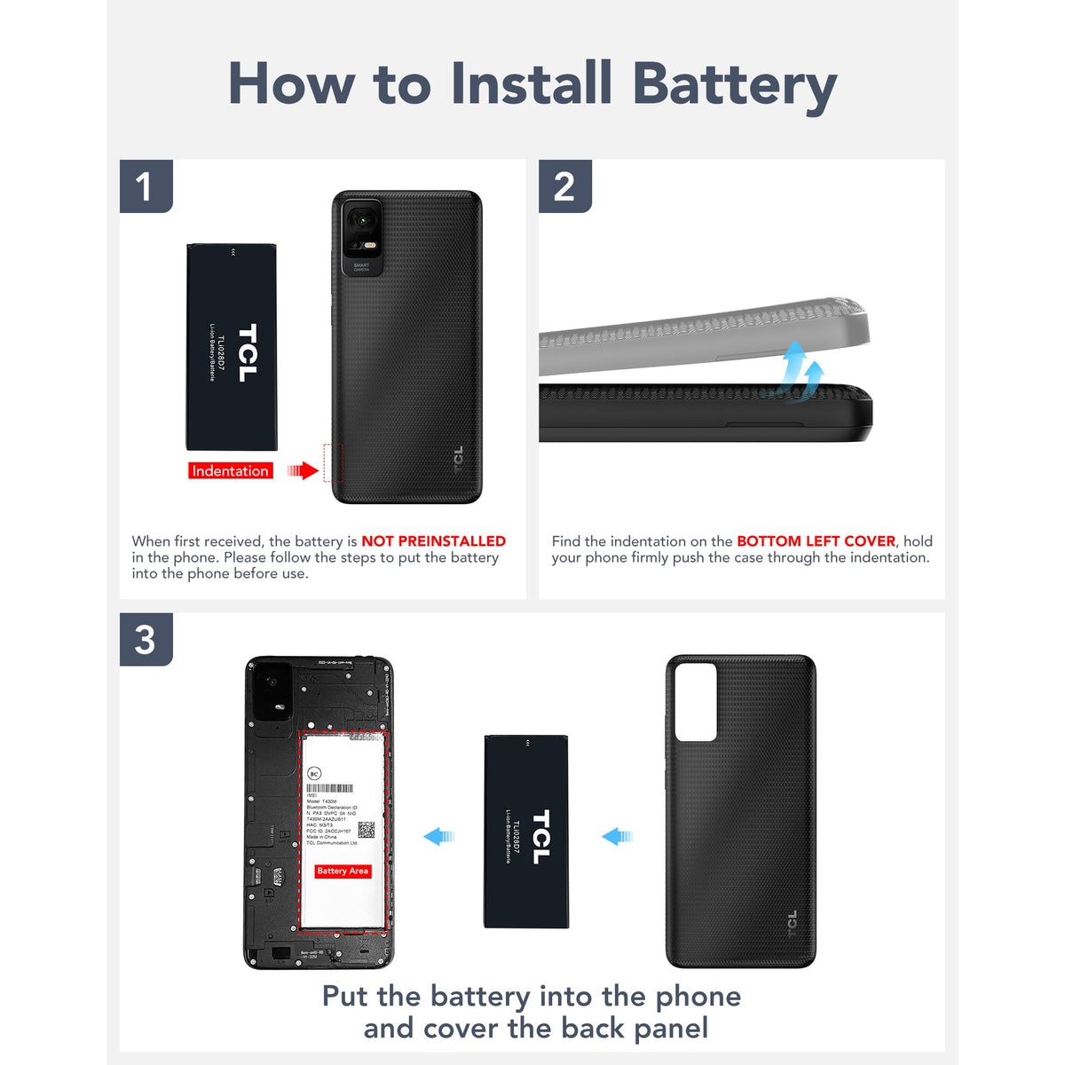 Unlocked Smartphone with 6.0" HD+ Display, 3+32GB, 3000mAh Battery, Android 13, Space Black X48610