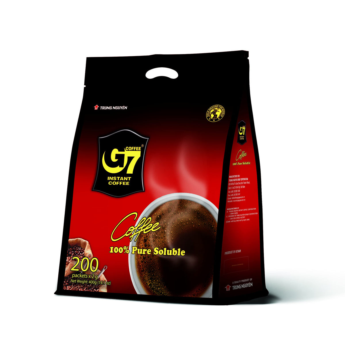 Black Instant Coffee 200 Sachets U831602