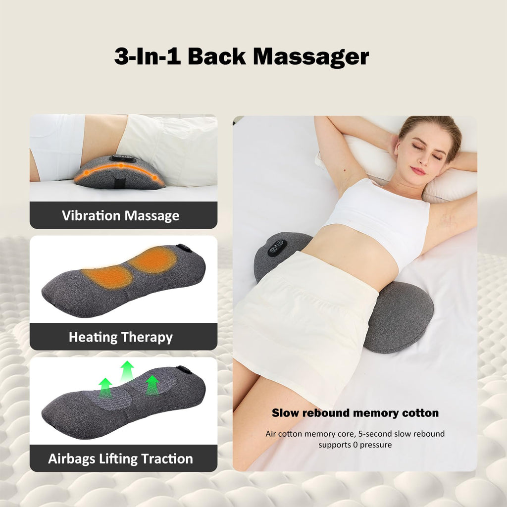 Back Massager with Heat, Vibration, Airbag Stretch Q73555